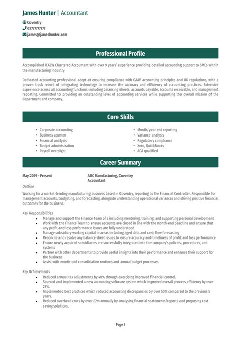 Ats Friendly Cv Template Free Download