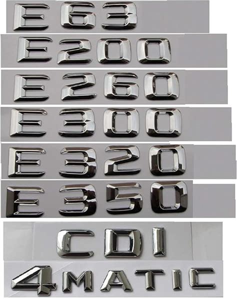 Amazon.com: Chrome Car Trunk Letters Badge Emblem Emblems for Mercedes ...