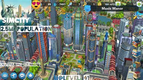 Simcity Buildit Main City M Population Level Gameplay Ios