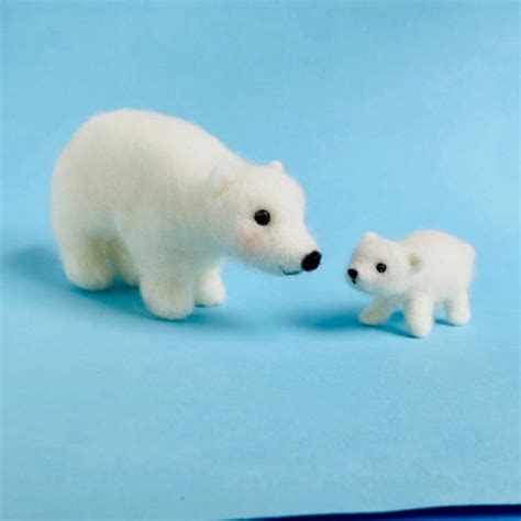 Needle Felt Polar Bear Etsy