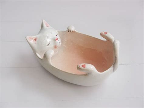 Tier Fanartikel Katze Schüssel yarn bowl ein Designerstück von