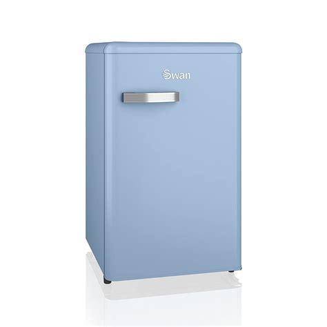 Swan Sr11035bln Retro Undercounter Fridge Blue Kettle And Toaster Man