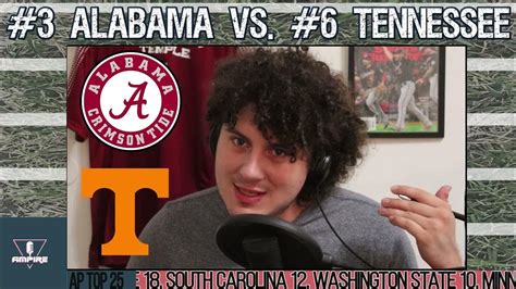 3 Alabama Vs 6 Tennessee Prediction Between The Hashes College