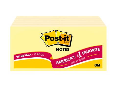 Post It Notes X Canary Yellow Pads Pack Walmart