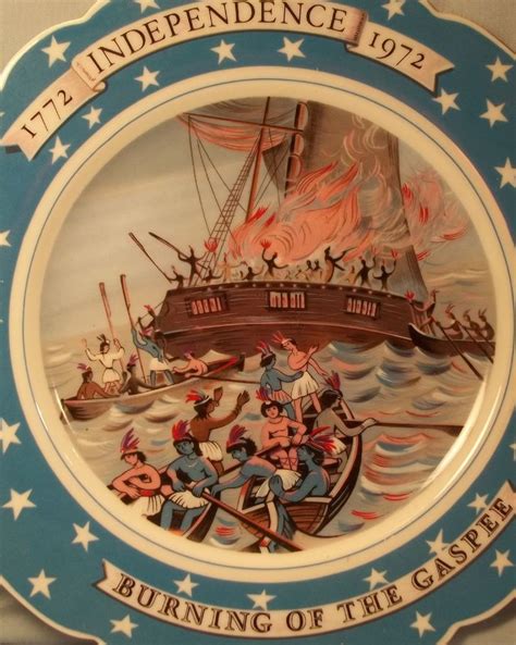 Burning Of The Gaspee 1772 Independence 1972 Plate Haviland Limoges