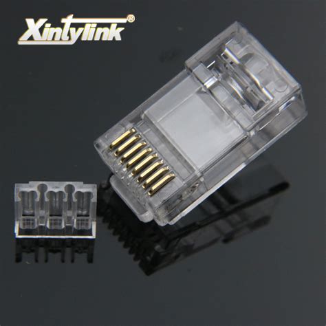 ♨xintylink Rj45 Connector Cat6 Ethernet Cable Plug Cat 6 Network Conector Lan Rj 45 Gold Plated