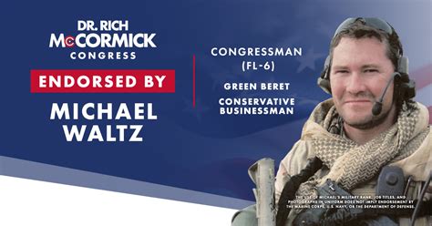 Green Beret and Conservative Businessman Congressman Michael Waltz ...