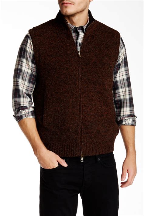 Pendleton Reversible Territory Wool Vest In Black For Men Lyst