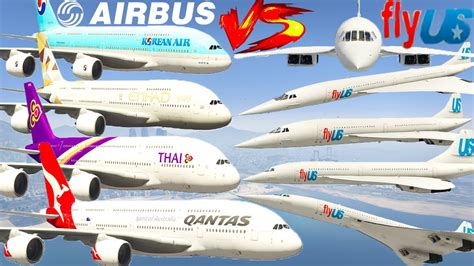 Gta V A Rospatiale Bac Concorde Flyus Airplanes Vs Airbus A