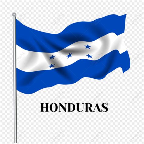 Cartoon Hand Drawn Honduras Flag,honduras National Day,flagpole,hand Painted PNG Free Download ...