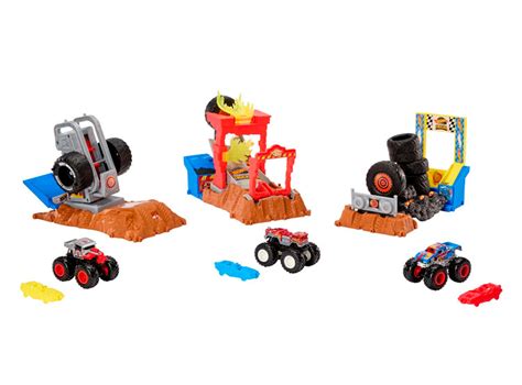 Ripley SET DE JUEGO HOT WHEELS MONSTER TRUCK ARENA DEMOLICIÓN RETOS DE ENTRADA