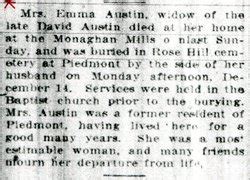 Emma Jane Rice Austin M Morial Find A Grave