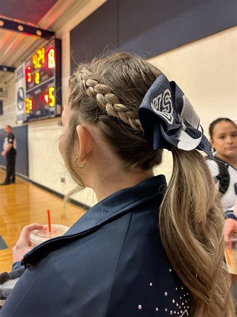 cheer hair inspo | Cheer hair, Cheerleading hairstyles, Competition hair