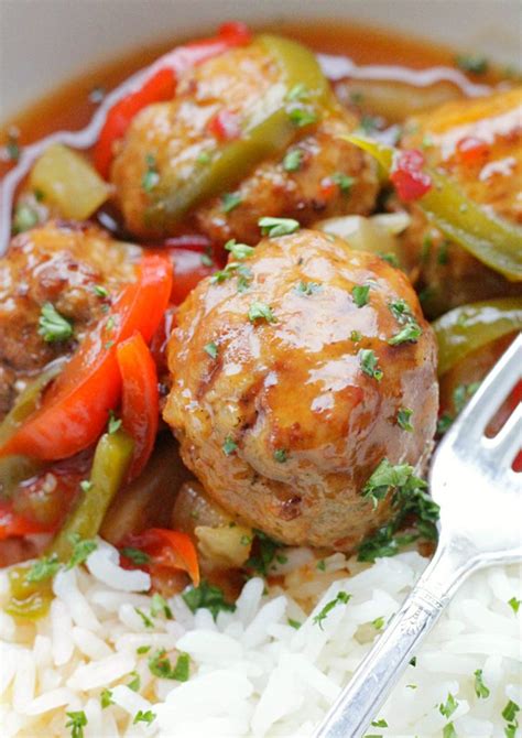 Slow Cooker Sweet And Sour Meatballs Foodtastic Mom