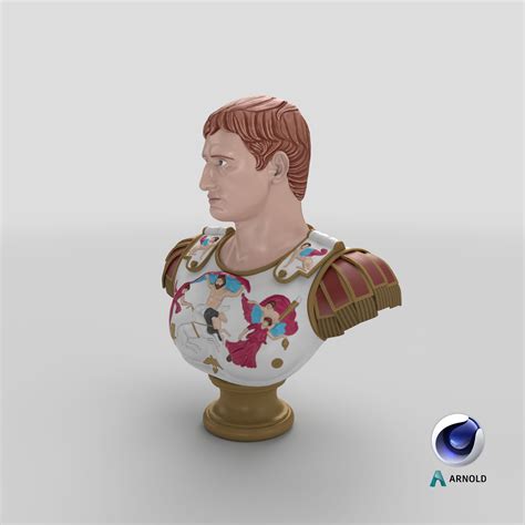 Roman Emperor Augustus Stylized Bust 3D Model 69 3ds Blend C4d