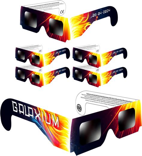 6 Pack Solar Eclipse Glasses AAS Approved 2024 Trusted For Direct