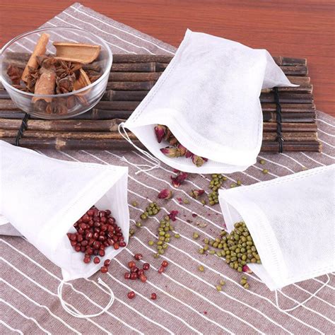 Empty Teabags String Heat Seal Filter Paper Herb Loose Tea Bag 400pc Under Bed Clothes Storage