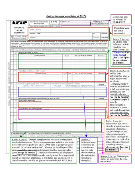 Instructivo Para Completar El Formulario