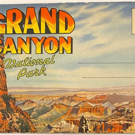 Grand Canyon Vintage Postcard Etsy Uk