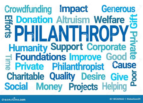 Philanthropy Word Cloud stock illustration. Illustration of ...