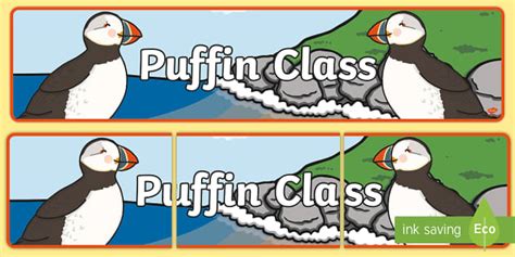 FREE Puffin Themed Classroom Display Banner Twinkl