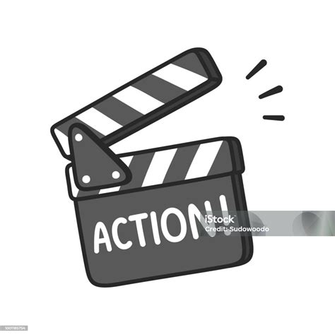 Movie Clapper Board Stock Illustration - Download Image Now - Motion ...