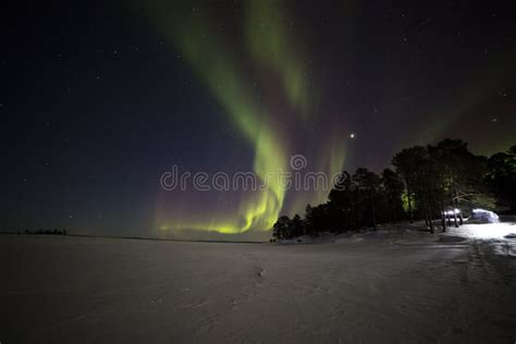 Northern Lights in Inari Lake, Lapland, Finland Stock Image - Image of beauty, north: 181085921