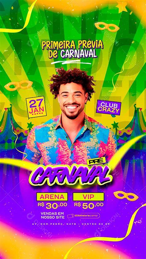 Story Flyer Primeira Pr Via De Carnaval Club Crazy Pr Carnaval Social