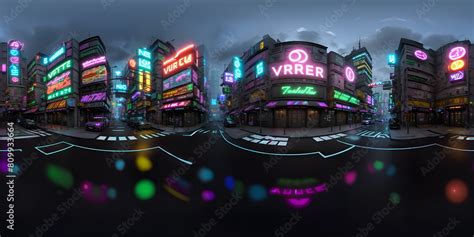 Cyberpunk Futuristic City generative ai üretken yapay zeka Stock