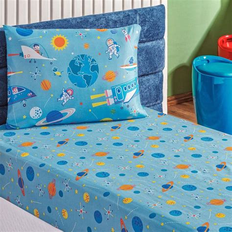Roupa de Cama Infantil Solteiro 2 Peças Menino Menina Lençol Elástico ...
