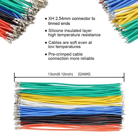 Elechawk 2 54mm Xh Connector Socket Kit With Pre Crimped Cable Wire 2 3 4 5 6 7 Pin Housing Jst