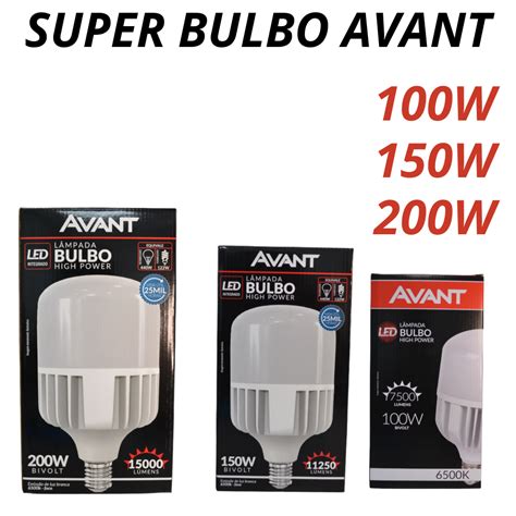 L Mpada Led Super Bulbo Avant W W W Branco Frio K Bivolt