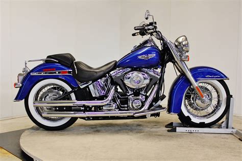 2010 Harley Davidson FLSTN Softail Deluxe Flame Blue Pearl