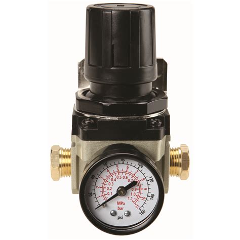 125 Psi 38 In Npt Air Flow Regulator With Dial Gauge