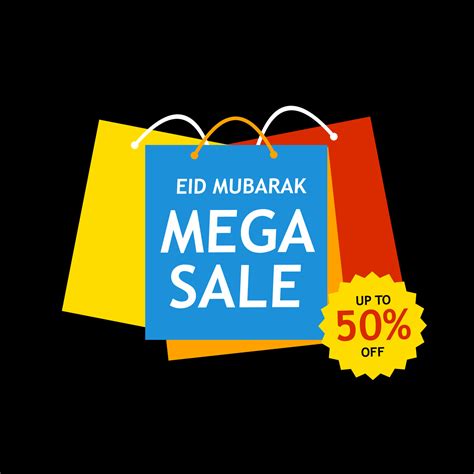 Happy Eid Mubarak Mega Sale Vector Illustration 5284320 Vector Art At