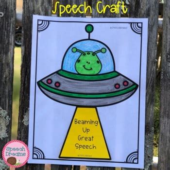 Outer Space Speech Therapy Craft Articulation Language Craftivity