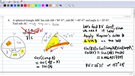 Napier S Rules On Spherical Triangle With Classwiz Demo Youtube