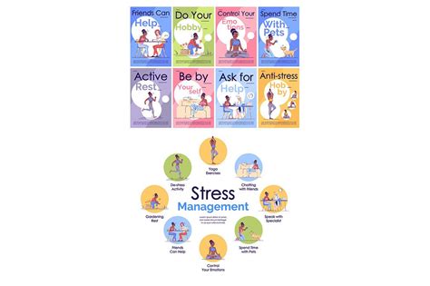 Stress Management Brochure Template Set Graphic By Bsd Studio