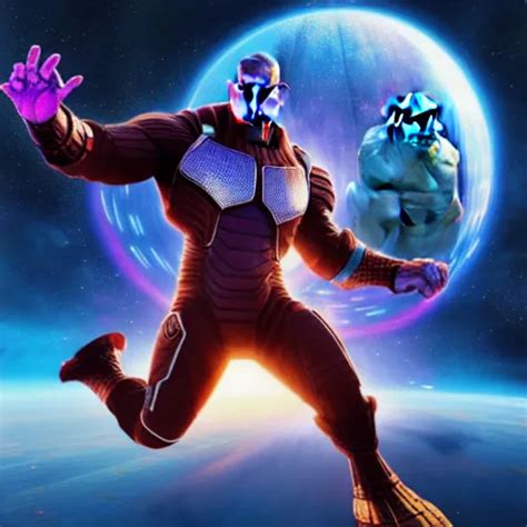 Barrack Obama Fighting Against Thanos In Space Stable Diffusion