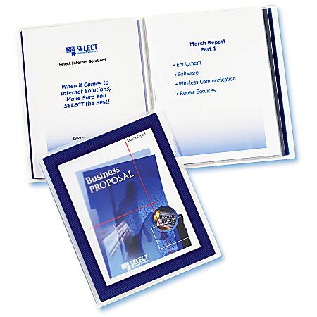 Avery Flexi View Presentation Book Pockets Blue Office Depot