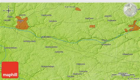 Physical 3D Map of Kaluga