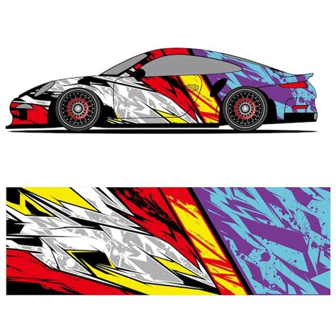 Premium Vector Abstract Graphic Design Of Racing Vinyl Sticker For