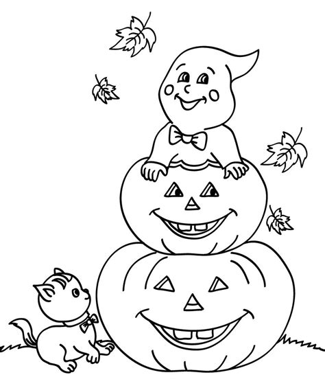 Free Coloring Pages Pumpkin Faces