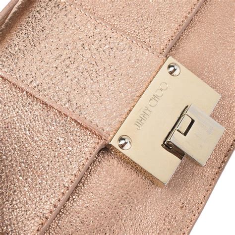 Jimmy Choo Rose Gold Leather Rebel Crossbody Bag At 1stdibs