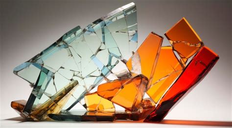 Premium AI Image | broken glass art