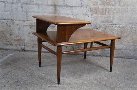 Pair Lane Acclaim Mid Century Modern Walnut Dovetail 2 Tier End Tables