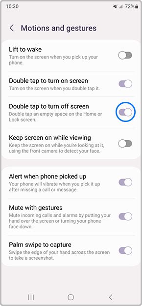 How To Activate The Double Tap To Turn Off The Screen On My Samsung Galaxy Phone Samsung Gulf