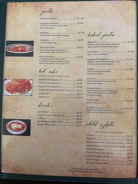 Menu At Fratelli S Italian Grill Restaurant Baton Rouge Wax Rd Y