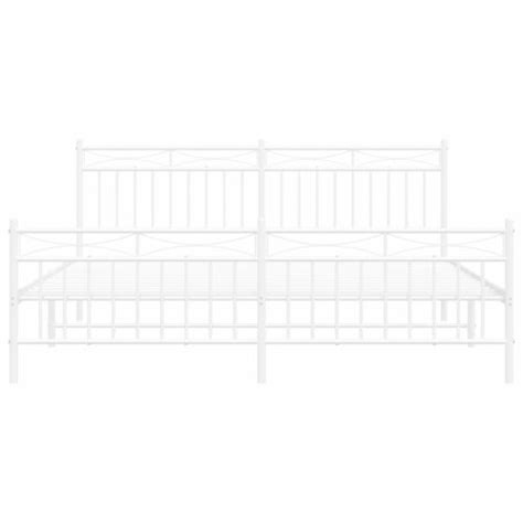 VidaXL Metal Bed Frame With Headboard Footboard White 72 X83 9