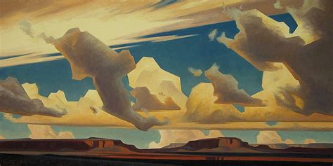 Ed Mell Lazy Clouds I Art Landscape Paintings Artist